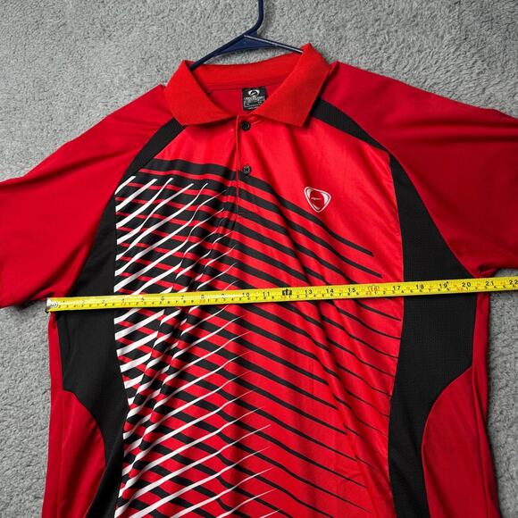 Sport Dri Shirt Men's XL Red and Black Short Sleeve Athletic Short Sleeve Polo - Picture 5 of 6
